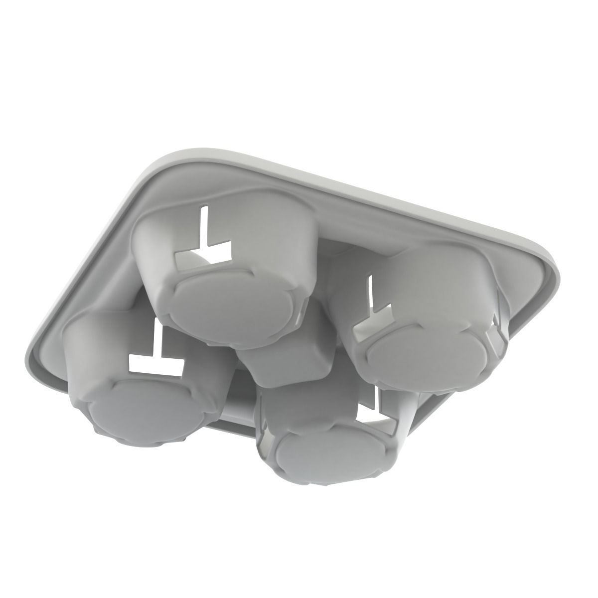 Takeout Coffee Cup with Lid and Holder 3D model_12