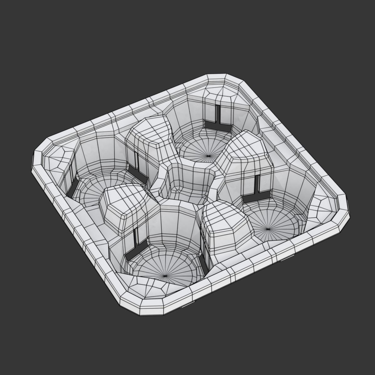 Takeout Coffee Cup with Lid and Holder 3D model_23