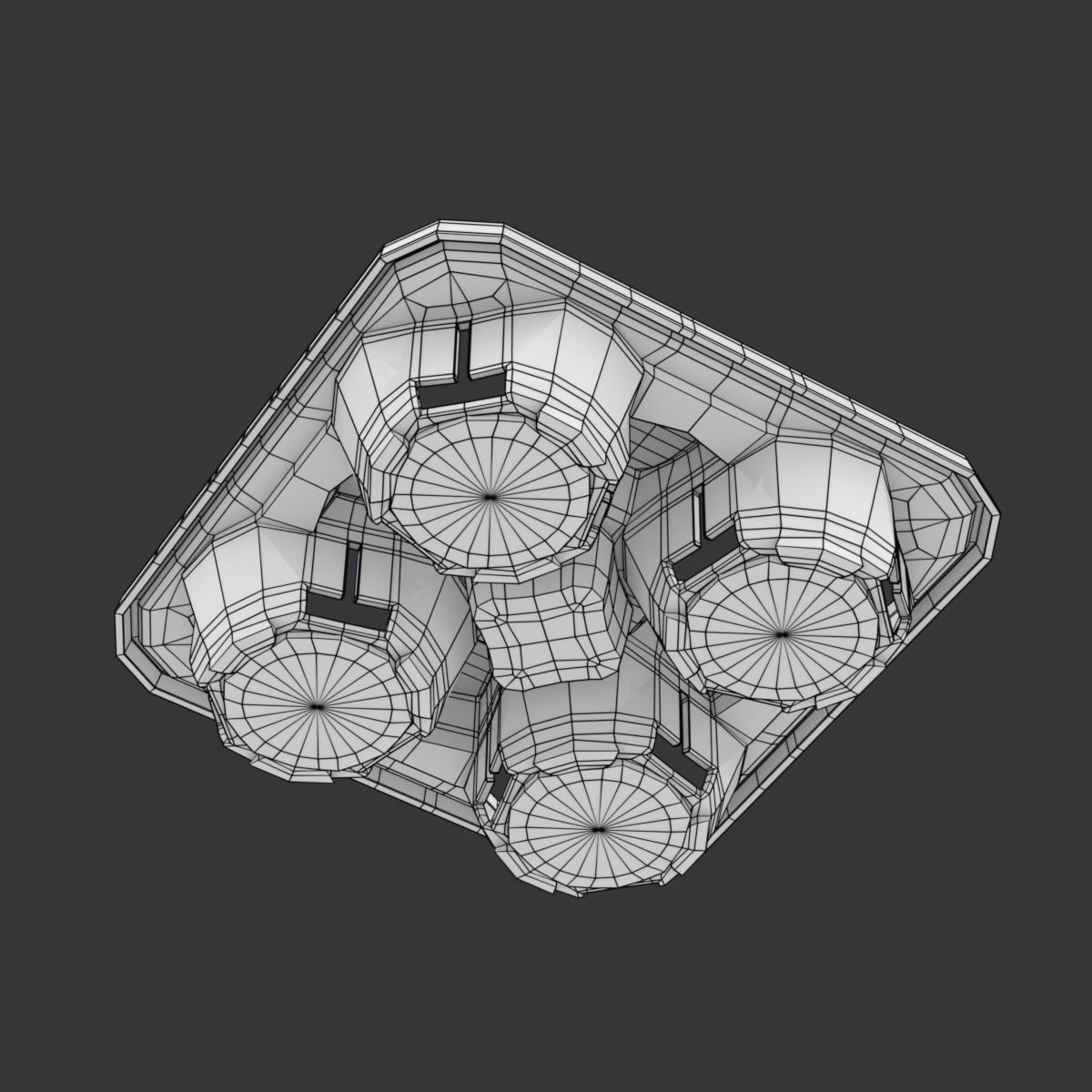 Takeout Coffee Cup with Lid and Holder 3D model_24