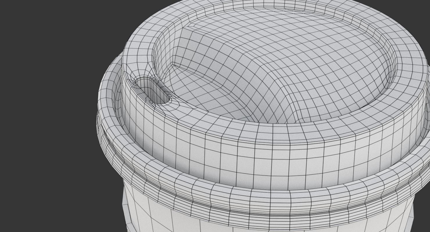 Takeout Coffee Cup with Lid and Holder 3D model_35
