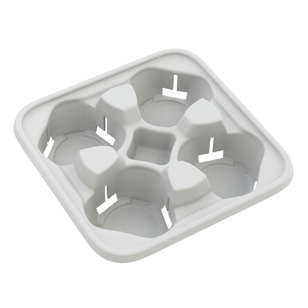 Takeout Coffee Cup with Lid and Holder 3D model_13