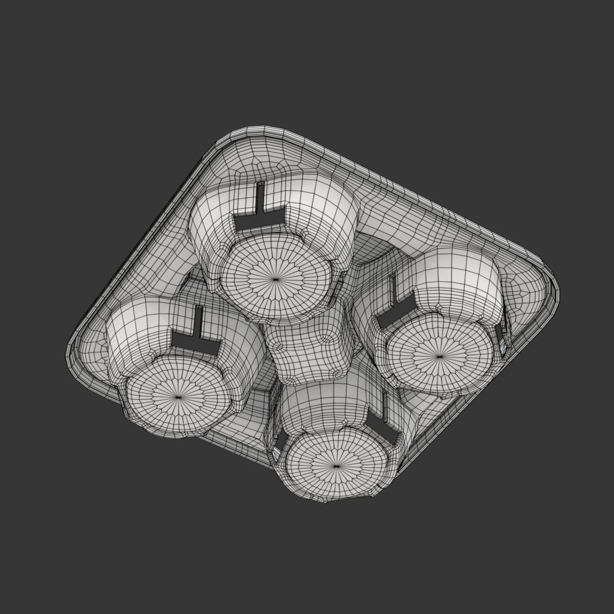 Takeout Coffee Cup with Lid and Holder 3D model_27