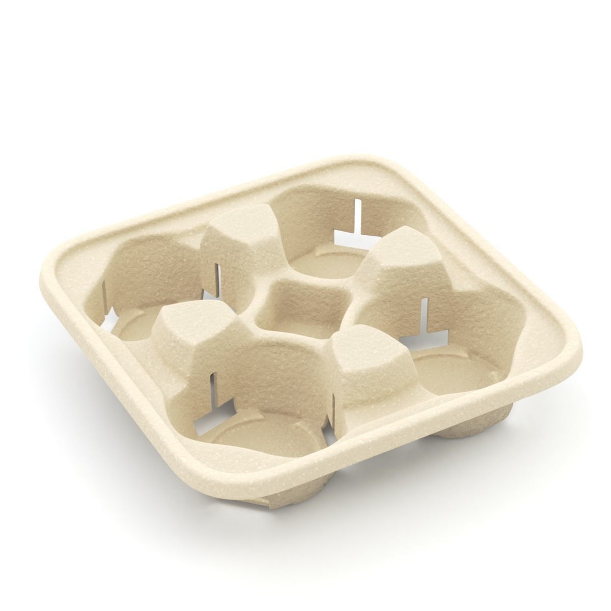 Takeout Coffee Cup with Lid and Holder 3D model_7