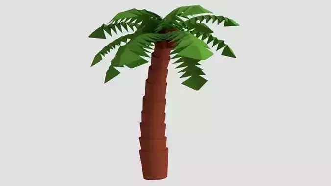 Low Poly Coconut Tree