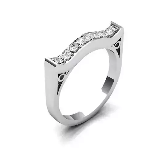 Cat Face Engagement Ring With Diamonds