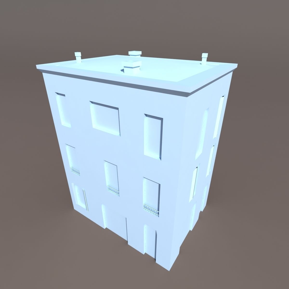 Apartment House 3D model_2