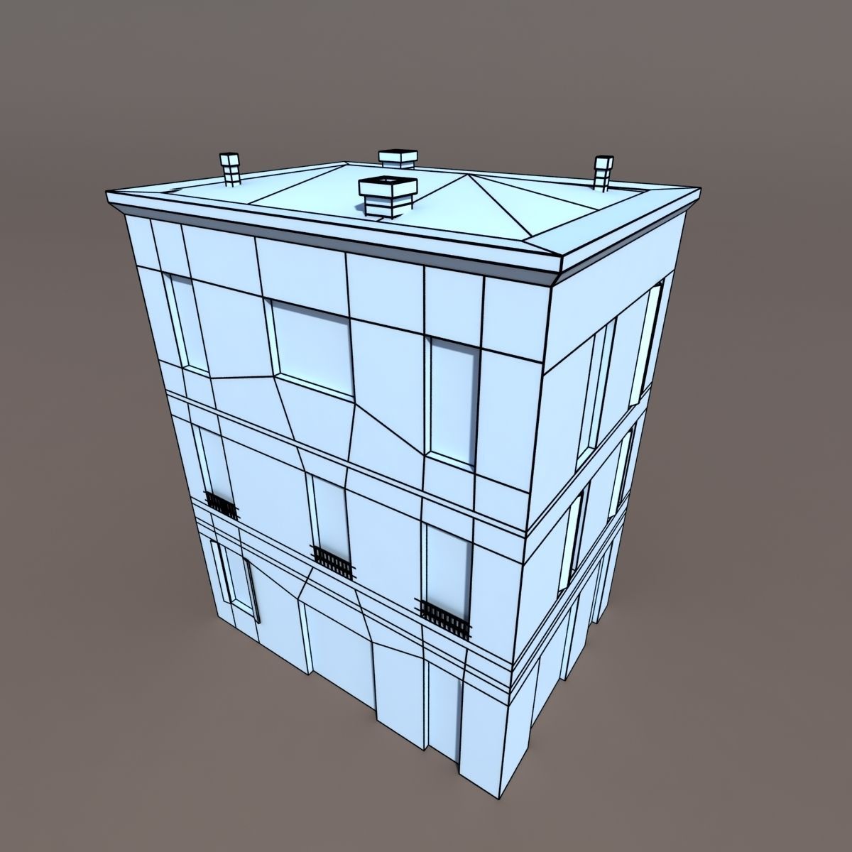 Apartment House 3D model_1