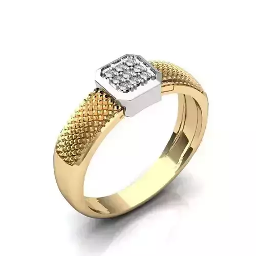 Gold Color Engagement Ring With Diamonds 79