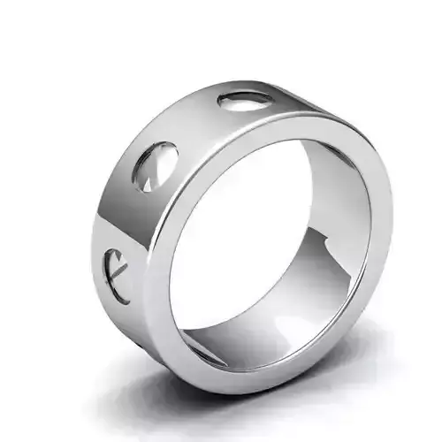 Wide Silver Wedding Ring