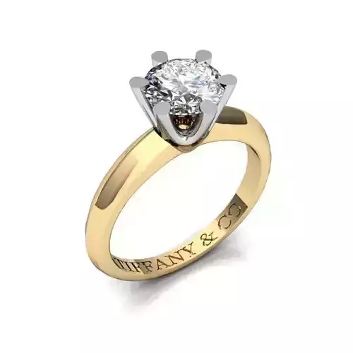 Gold Color Engagement Ring With Diamonds 81