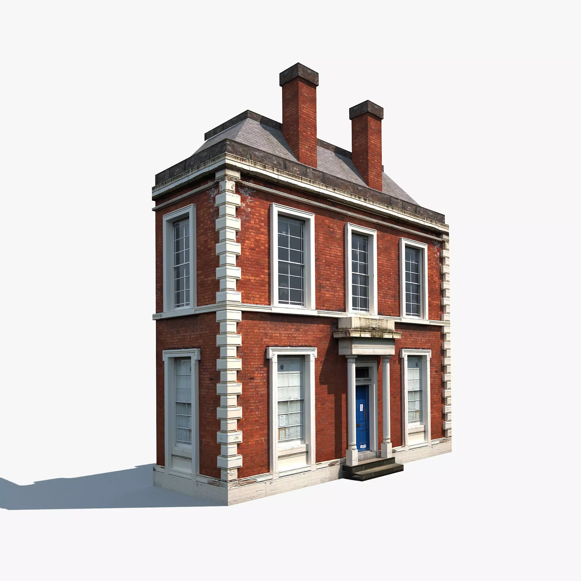 Apartment Building 42 Low-poly 3D model_0