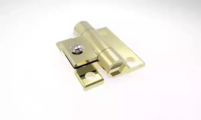 Hinge brass door latch Free 3D model