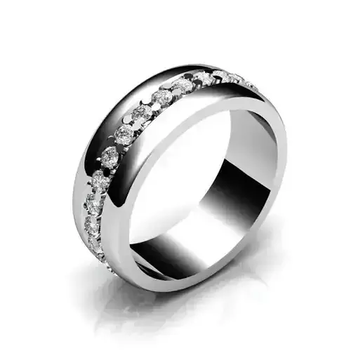 Silver Engagement Ring With Diamonds 5