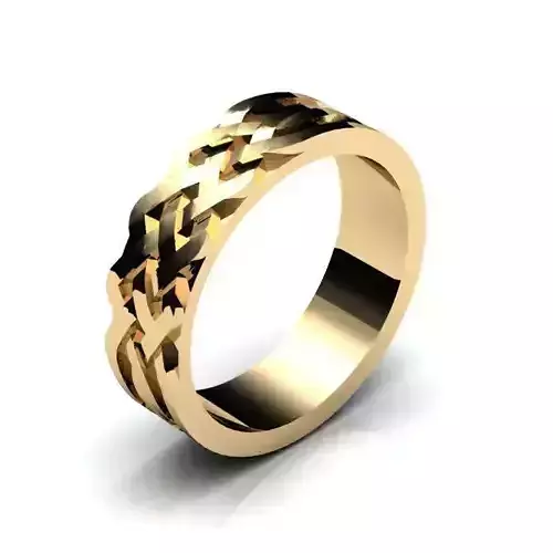 Golden Grill Design Wedding Ring