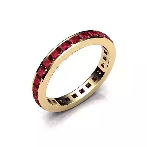 Thin Golden Ring With Ruby