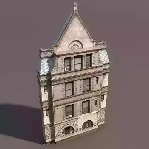 Apartment House 110 Low Poly 3d Model