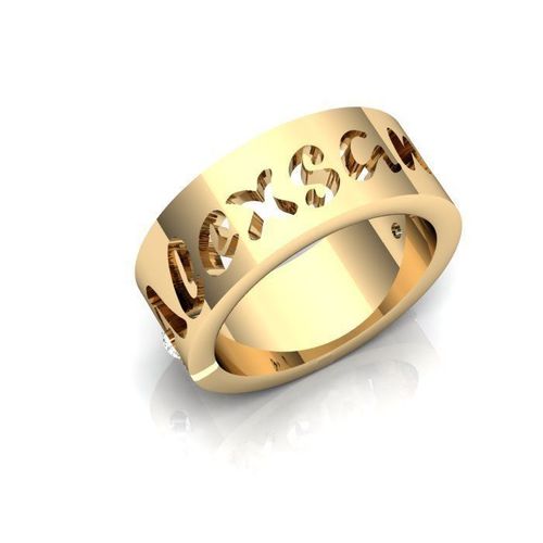 Golden Text Ring 3D print model