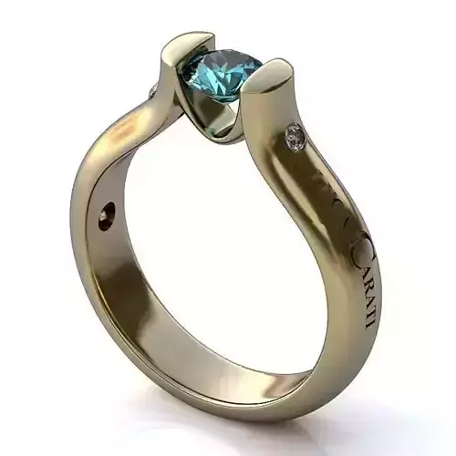 White Gold Engagement Ring With Gemstone