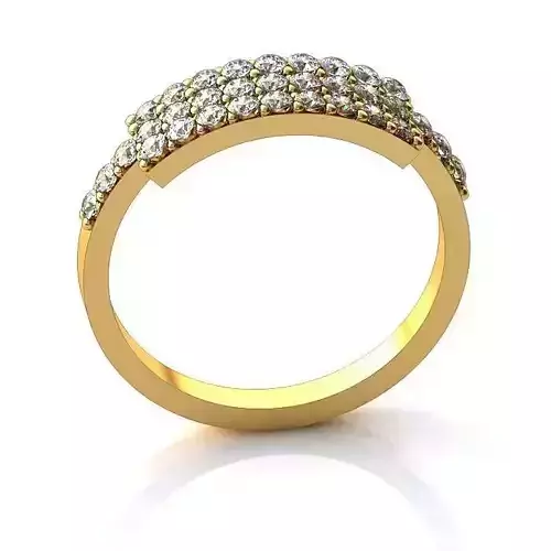 Golden Engagement Ring With Diamonds 27