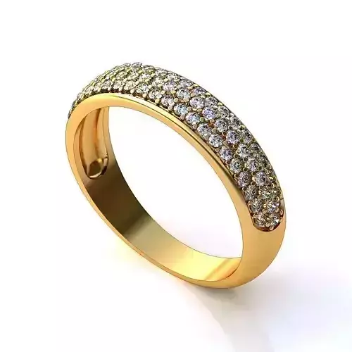Golden Engagement Ring With Diamonds 30