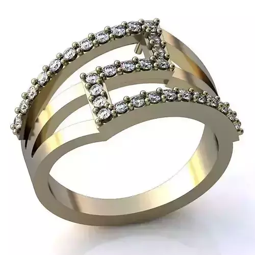 White Gold Engagement Ring With Diamonds 1