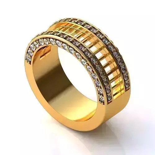 Golden Engagement Ring With Diamonds 32