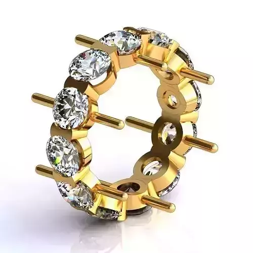Golden Engagement Ring With Diamonds 34