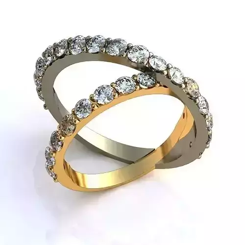 Twisted Ring With Diamond