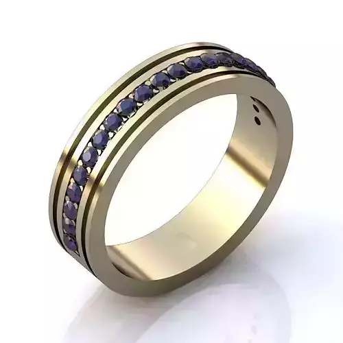 White Gold Engagement Ring With Sapphire 1