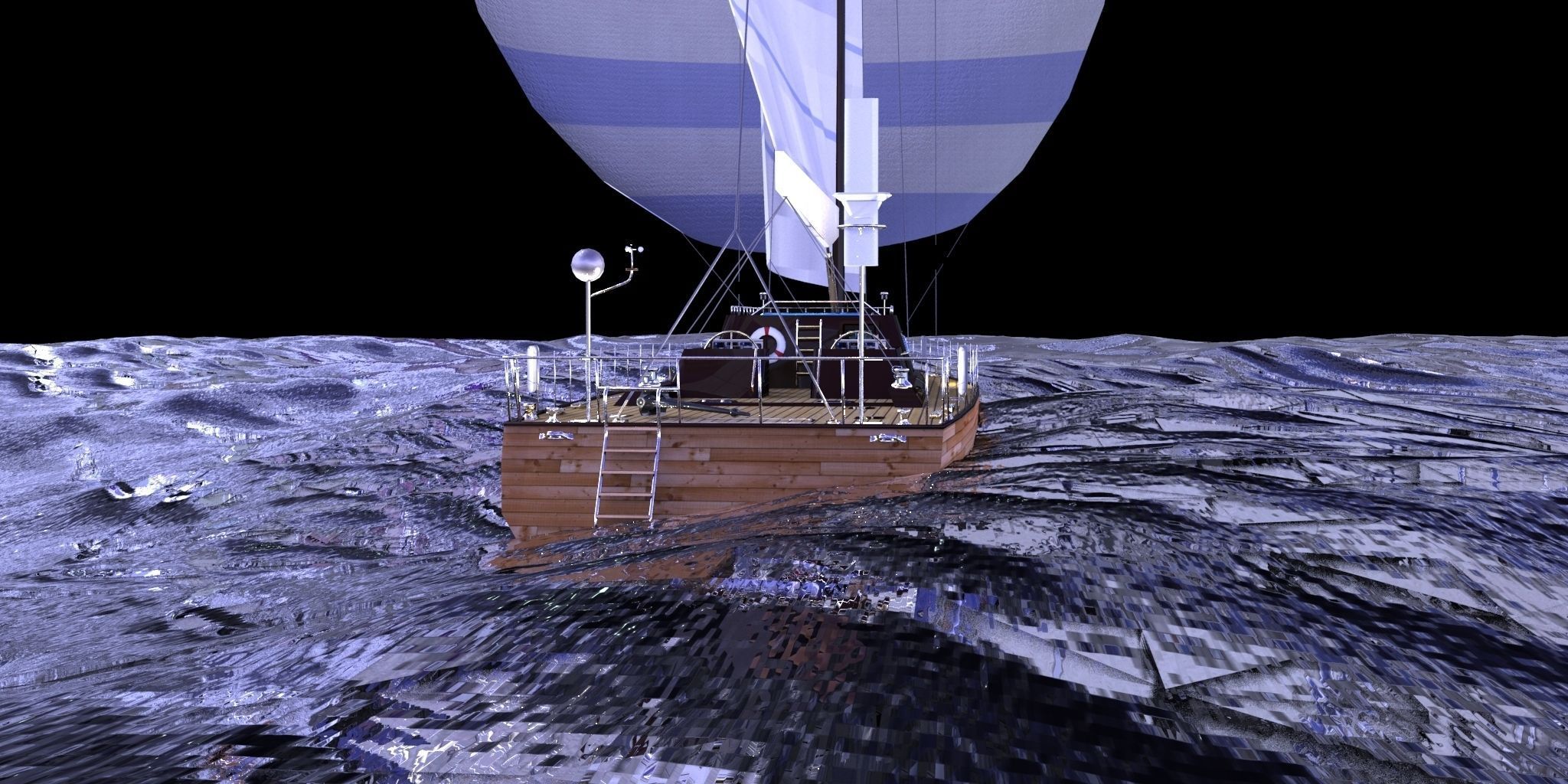 Sailboat design Free 3D model_22