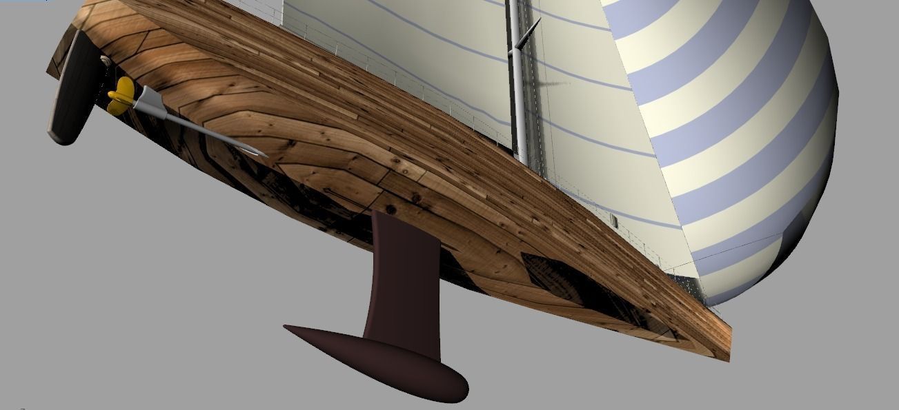 Sailboat design Free 3D model_1