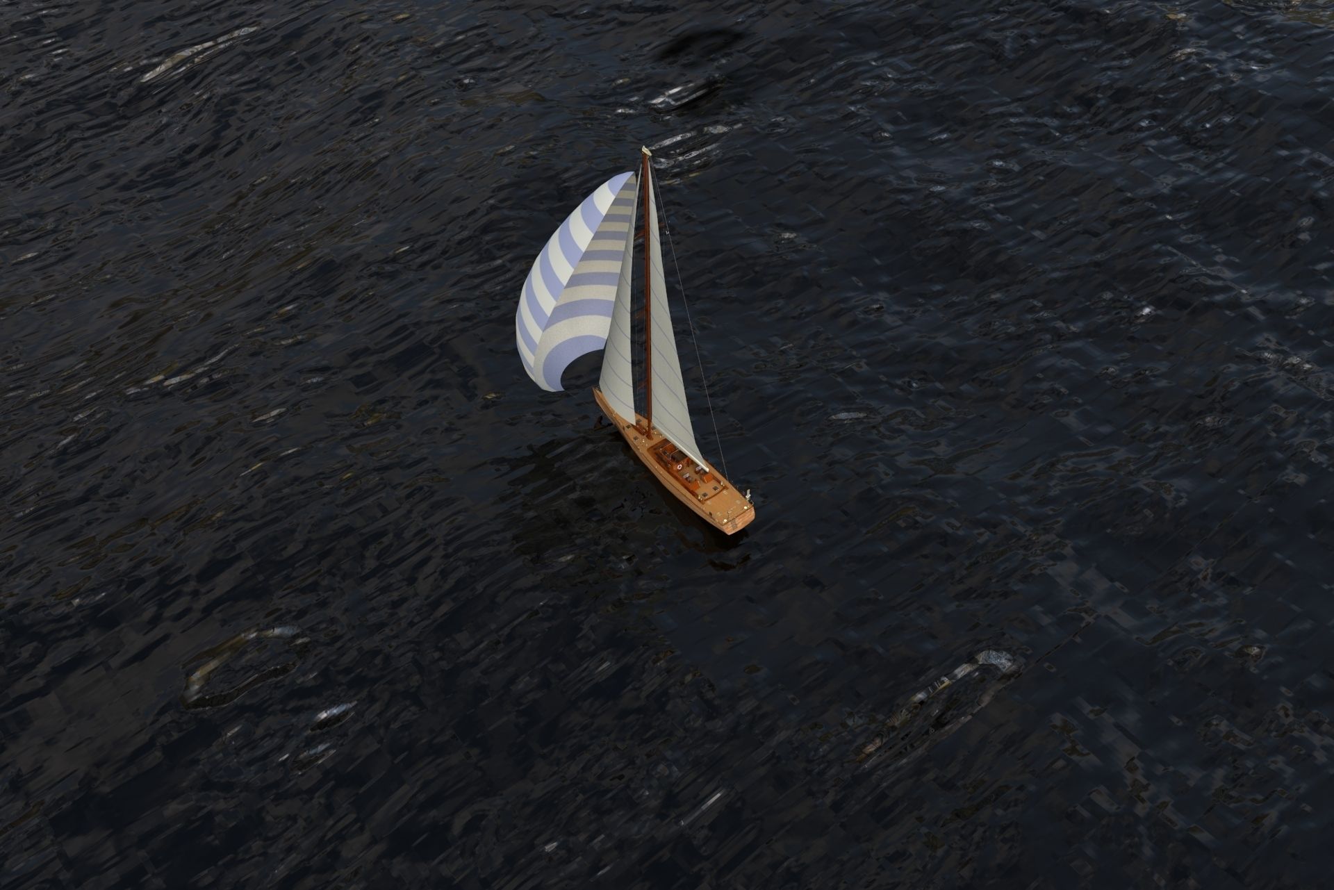 Sailboat design Free 3D model_16