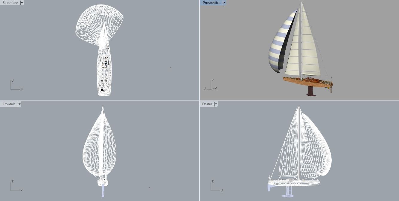 Sailboat design Free 3D model_7