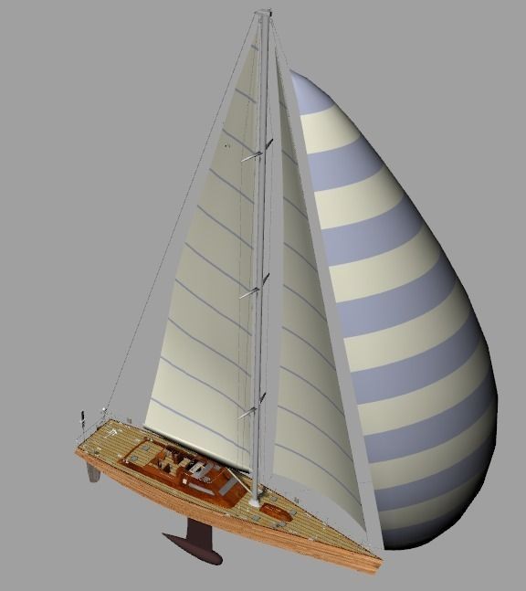 Sailboat design Free 3D model_3