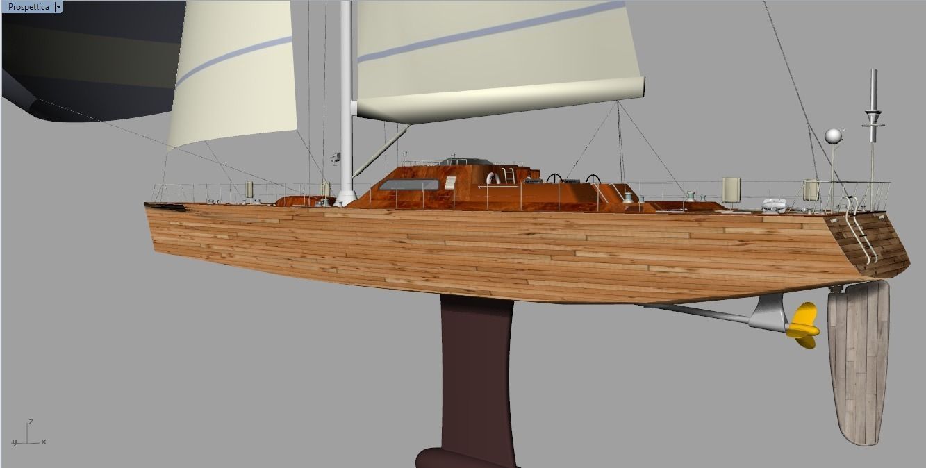 Sailboat design Free 3D model_6