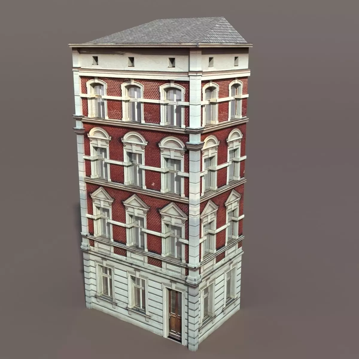 Apartment House Low-poly 3D model_0