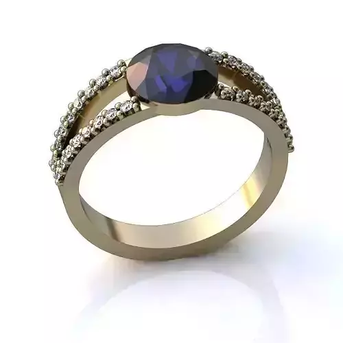 White Gold Engagement Ring With Sapphire 2