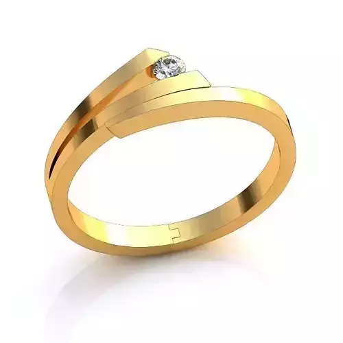 Golden Spiral Ring With Diamond 1