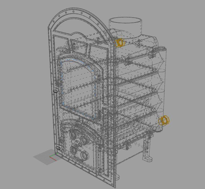 Wooden Stove Free 3D model_3
