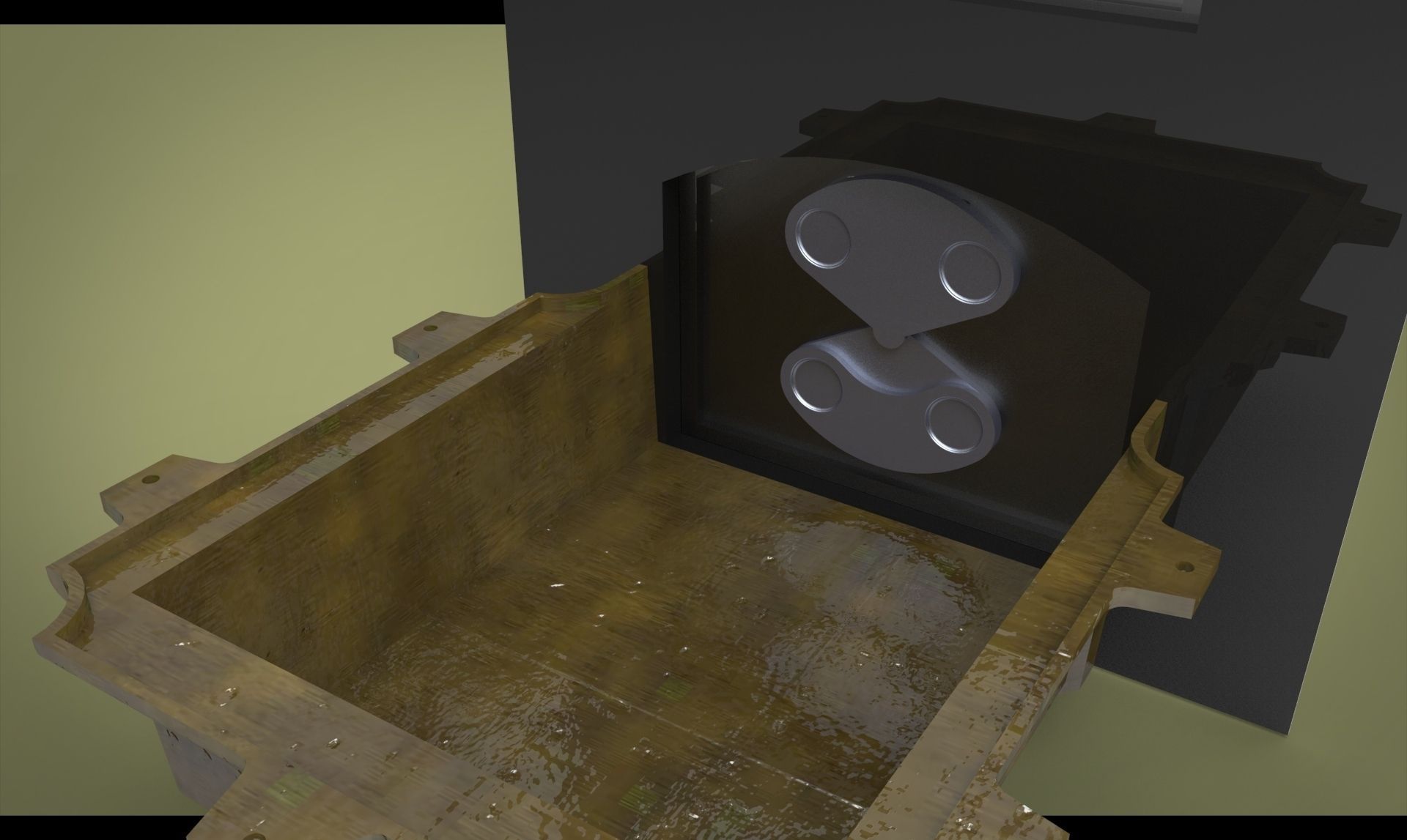 Wooden Stove Free 3D model_6