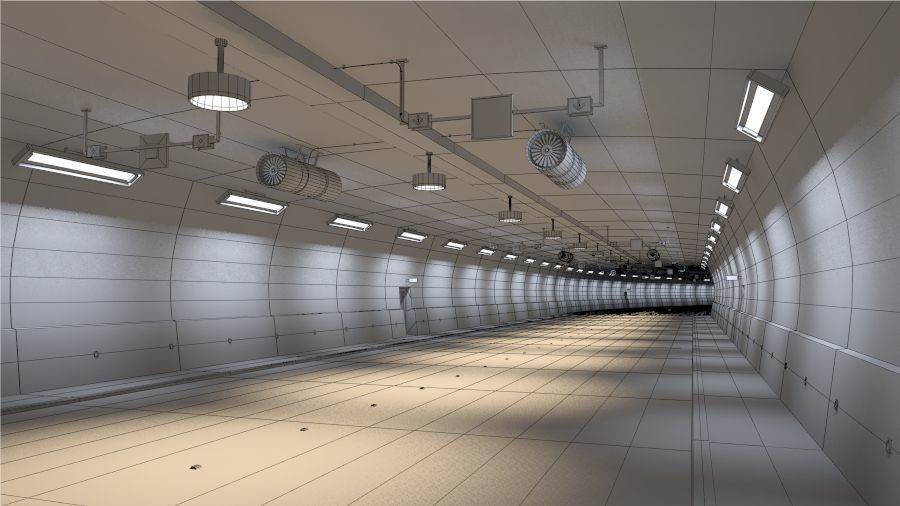 Tileable road tunnel 01 3D model_7