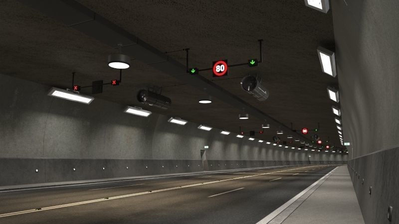 Tileable road tunnel 01 3D model_4