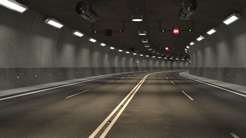 Tileable road tunnel 01 3D model_2