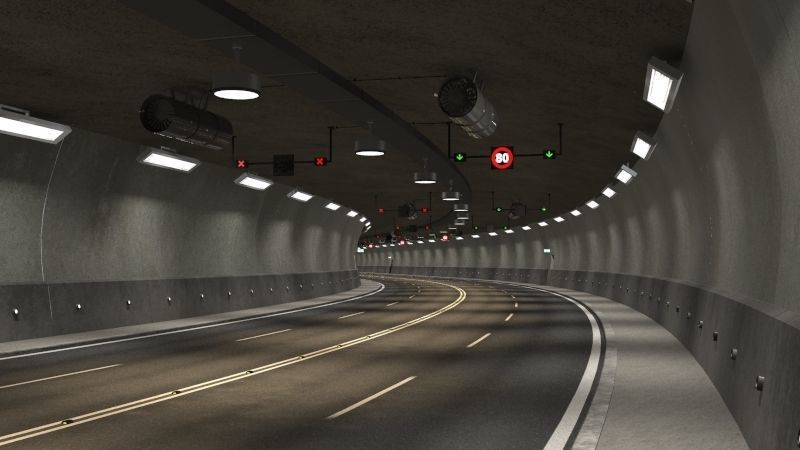 Tileable road tunnel 01 3D model_1