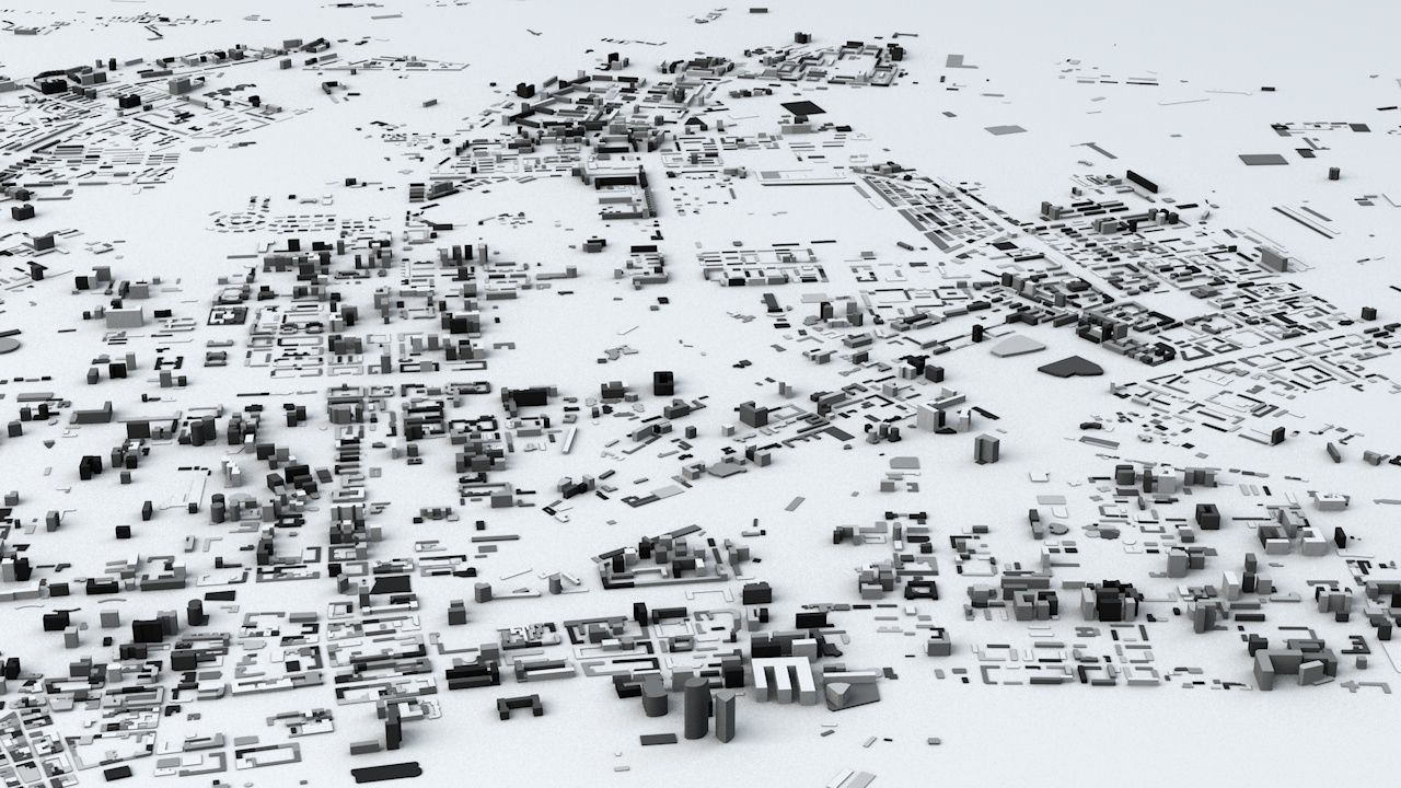 Baku Streets and Buildings 3D model_2