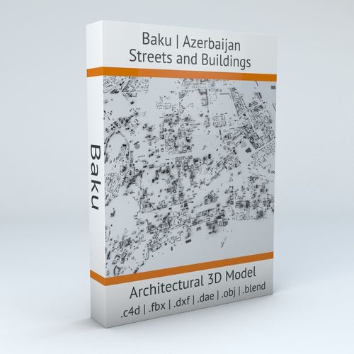 Baku Streets and Buildings 3D model