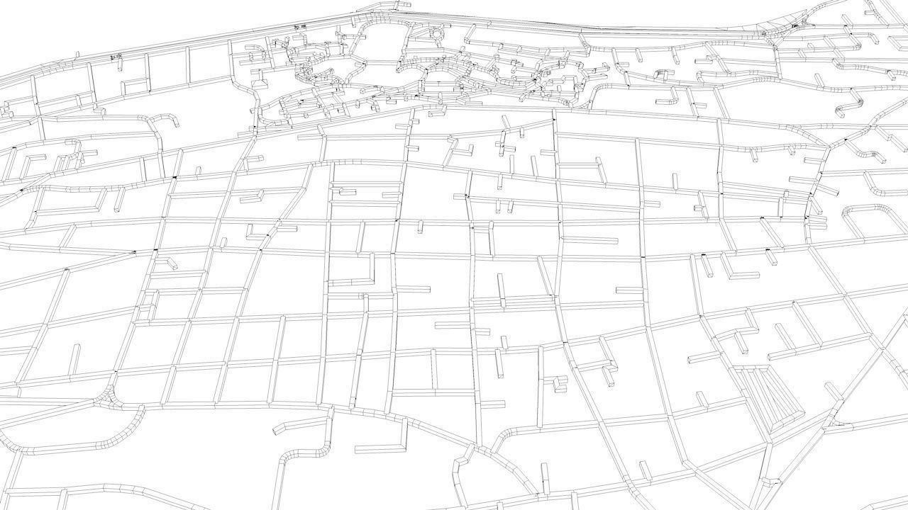 Beirut Road Network and Streets 3D model_10