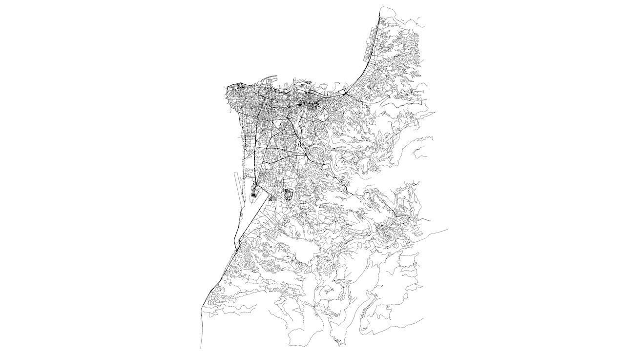 Beirut Road Network and Streets 3D model_8
