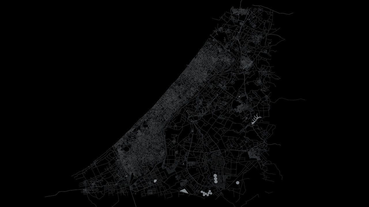 Gaza Strip Road Network and Streets 3D model_6