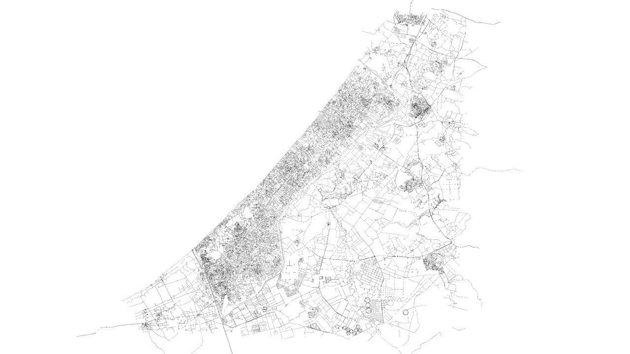 Gaza Strip Road Network and Streets 3D model_8